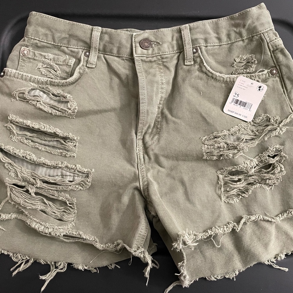 Free People Olive Green/Army Women's Shorts